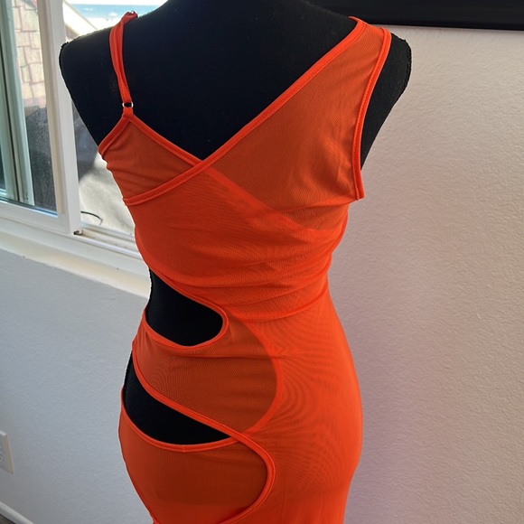 Sheer cutout swim coverup - Picture 2 of 8